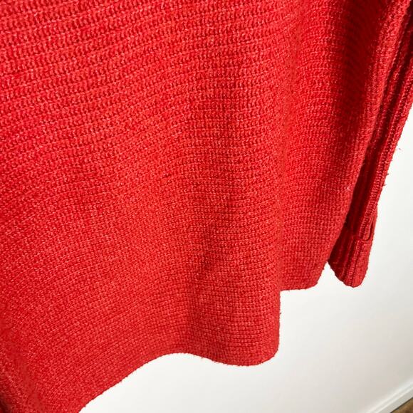Anthropologie Pilcro Cowl Neck Sweater Womens XS Red Oversized Cuffed Sleeve - Picture 11 of 11